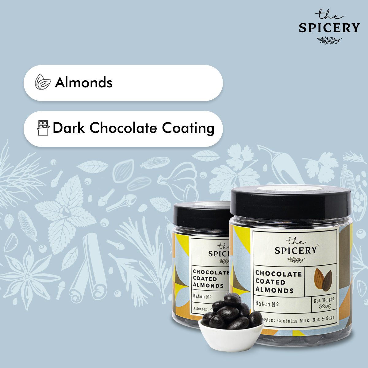 Dark Chocolate Coated Almonds 325g